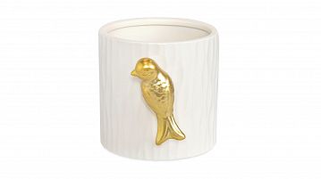Кашпо для цветов Golden Bird, цвет белый