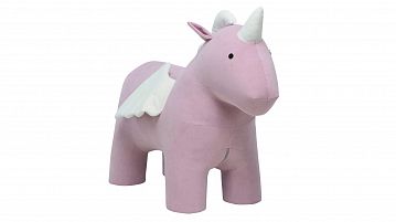 Пуф детский Unicorn (Единорог), цвет Нежно розовый + белый